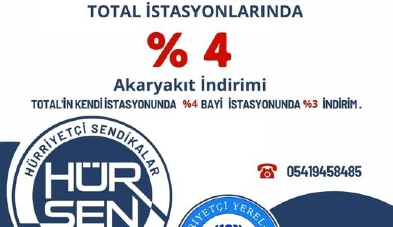 Total %4 İndirim Anlaşması